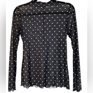 Sewn & Seen Polka Dot Mesh Top - Women’s Top